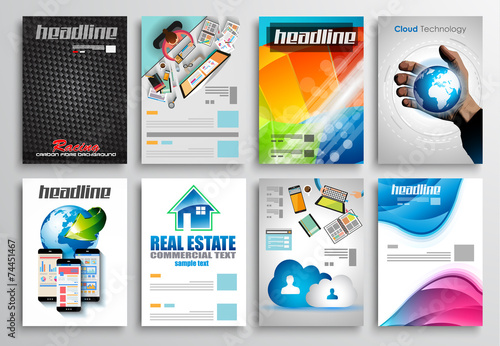 Set of Flyer Design, Infographic Templates. Brochure Designs