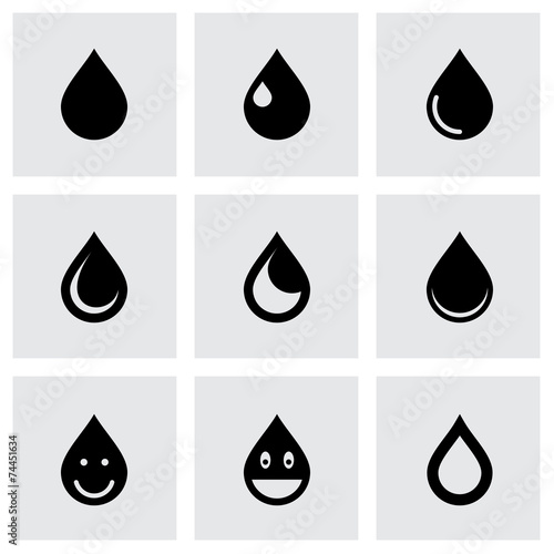 Vector drop icon set