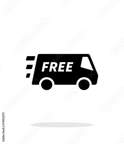 Free delivery service icon on white background.