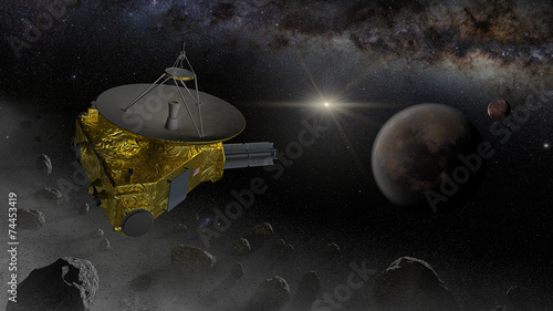 Fototapeta Naklejka Na Ścianę i Meble -  New Horizons space probe fly into Kuiper belt