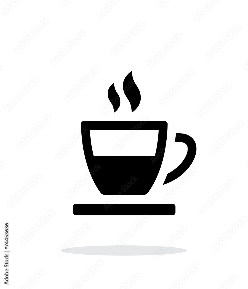 Half tea cup simple icon on white background. Half tea cup simple icon on white background.