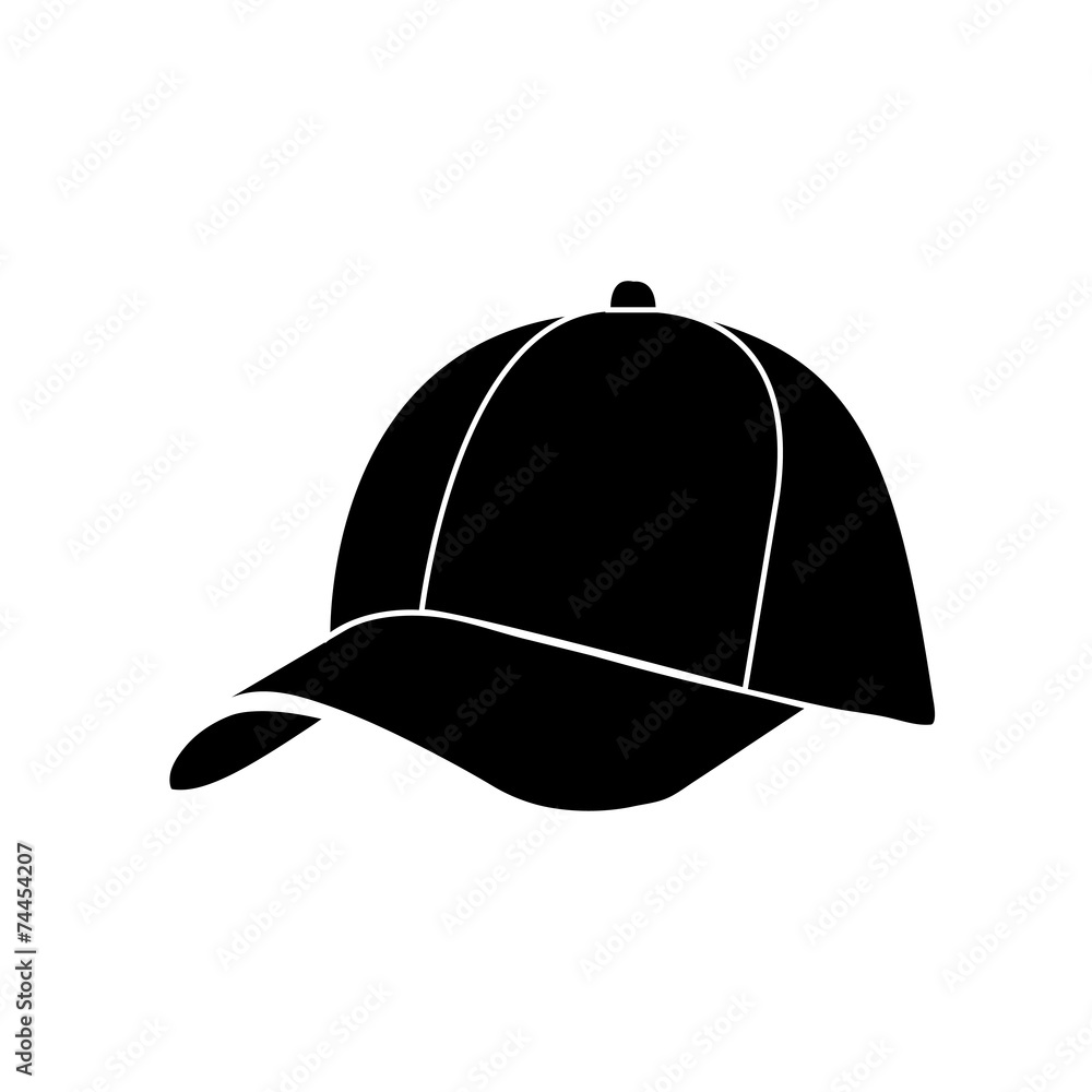 Baseball Cap in Flat Style