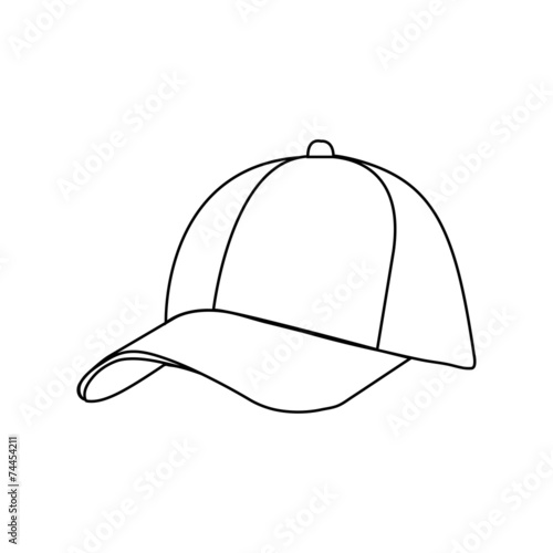 Obraz na płótnie Baseball Cap in Flat Style w salonie