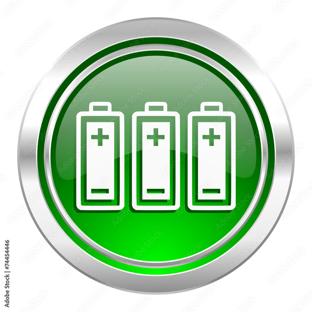 battery icon, green button, power sign battery icon, green button, power sign