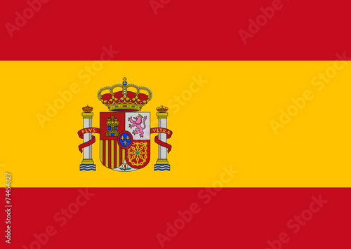 Clean flag of Spain, vector