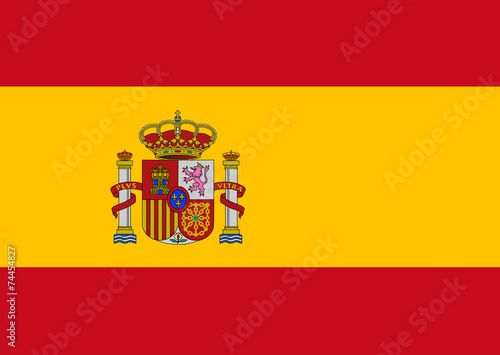 Clean flag of Spain, vector