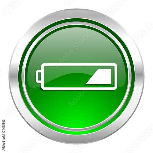 battery icon, green button, charging symbol, power sign