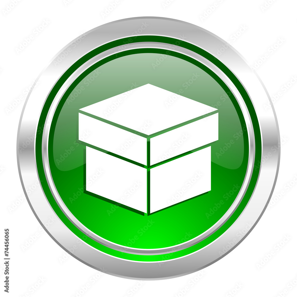 box icon, green button box icon, green button