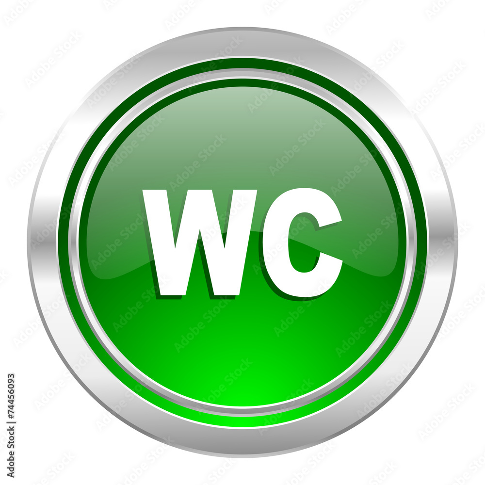 toilet icon, green button, wc sign toilet icon, green button, wc sign