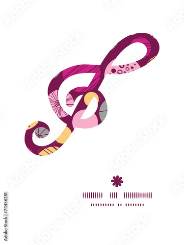 Vector abstract textured bubbles g_clef musical silhouette