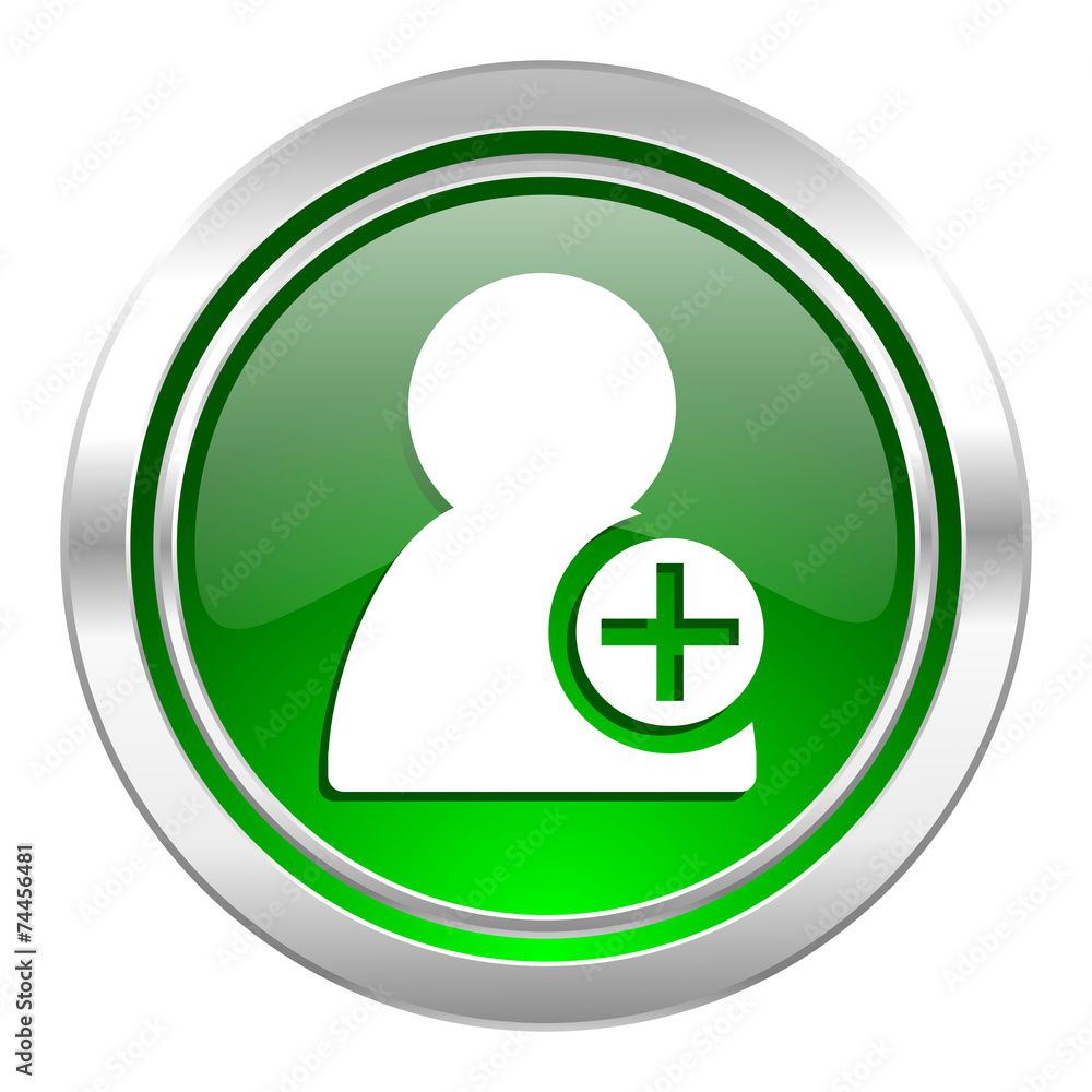 add contact icon, green button add contact icon, green button