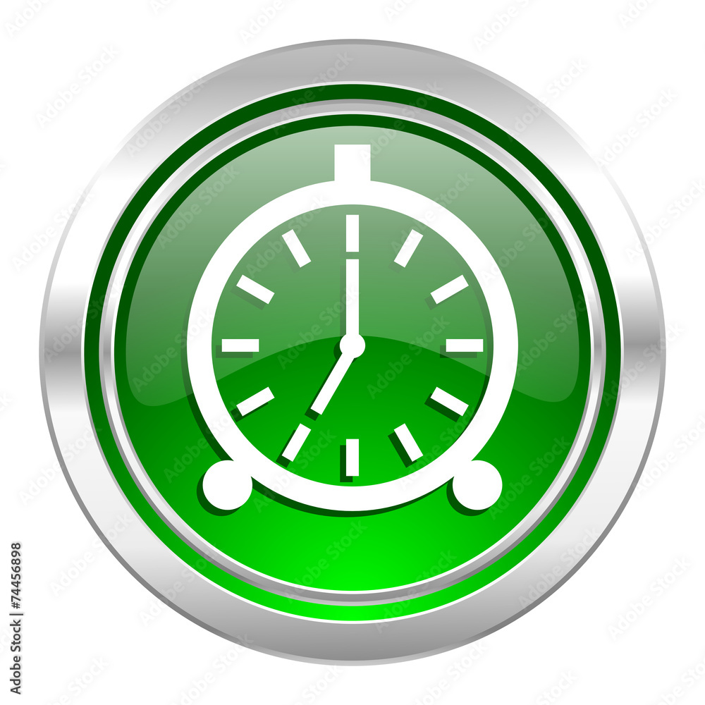 alarm icon, green button, alarm clock sign alarm icon, green button, alarm clock sign