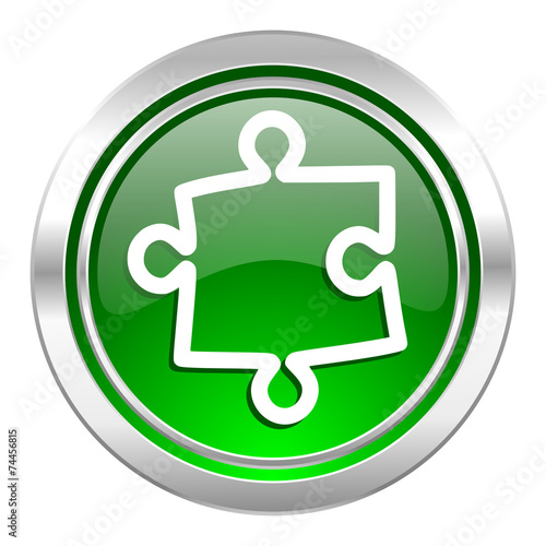 puzzle icon, green button