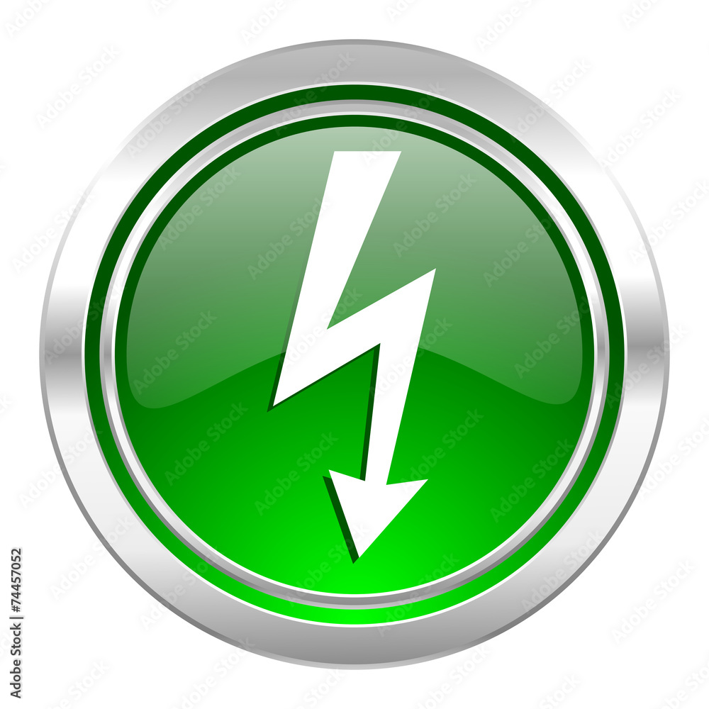 bolt icon, green button, flash sign bolt icon, green button, flash sign