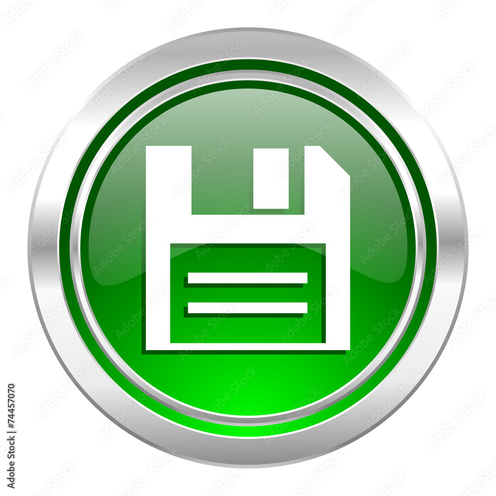disk icon, green button, data sign disk icon, green button, data sign