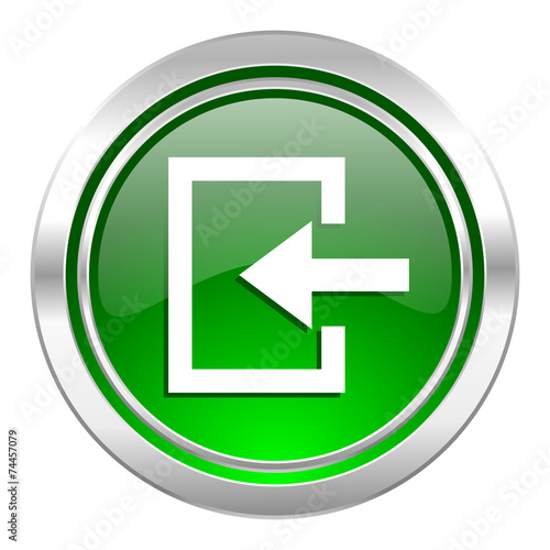 enter icon, green button