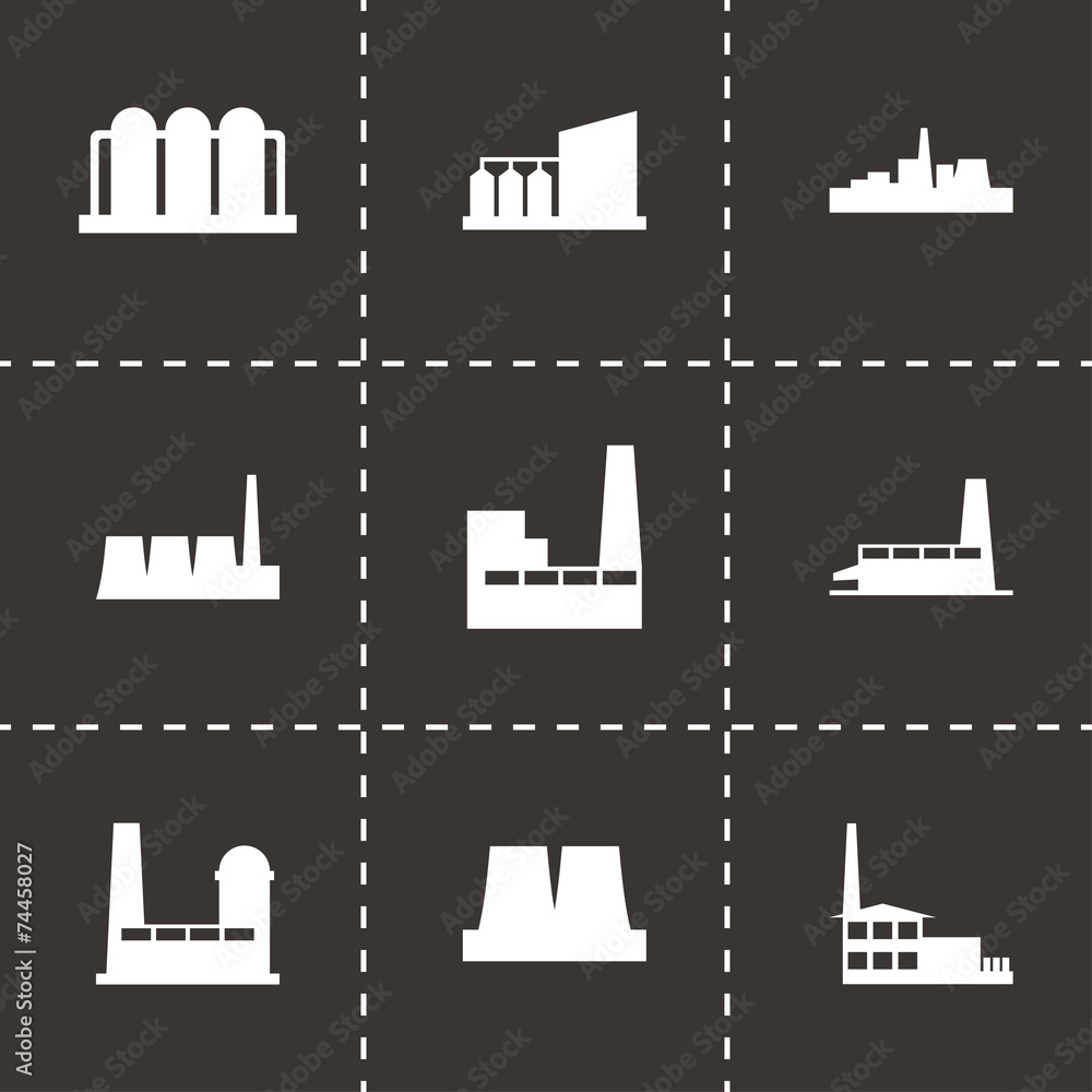 Vector factory icon set Vector factory icon set