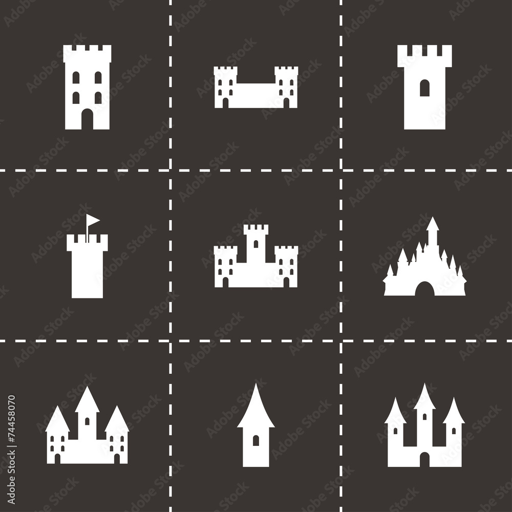 Vector castle icon set