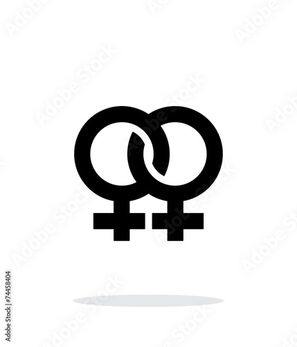 Lesbian icon on white background.
