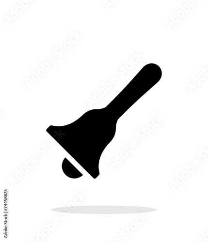 Hand bell simple icon on white background.