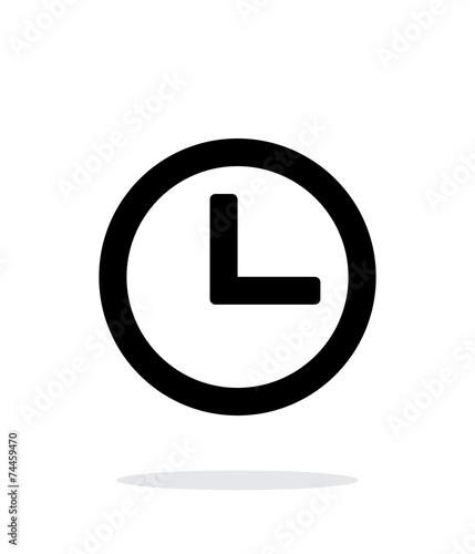 Time and Clock icon on white background.
