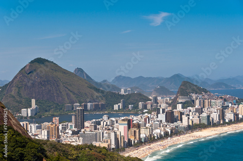 Aerial View of Ipanema and Leblon Beach, Rio de Janeiro
