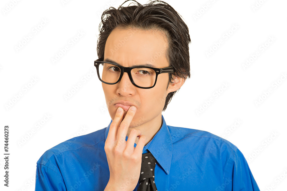 skeptical young man funny suspicious annoyed looking guy skeptical young man funny suspicious annoyed looking guy