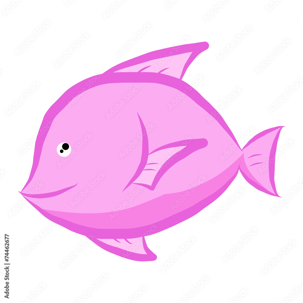 pink fish isolated illustration pink fish isolated illustration
