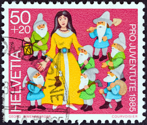Canvas Print Snow White and the Seven Dwarfs (Switzerland 1985)