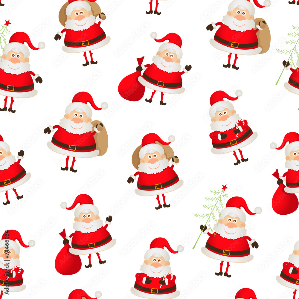 seamless pattern set of Santa Clauses seamless pattern set of Santa Clauses
