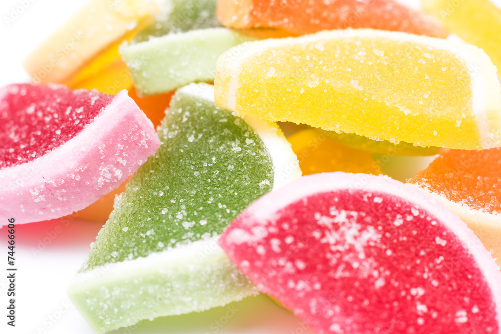 Fruit Jelly Close Up Isolated Fruit Jelly Close Up Isolated