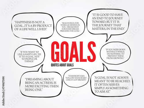 Quotes About Goals, vector business concept