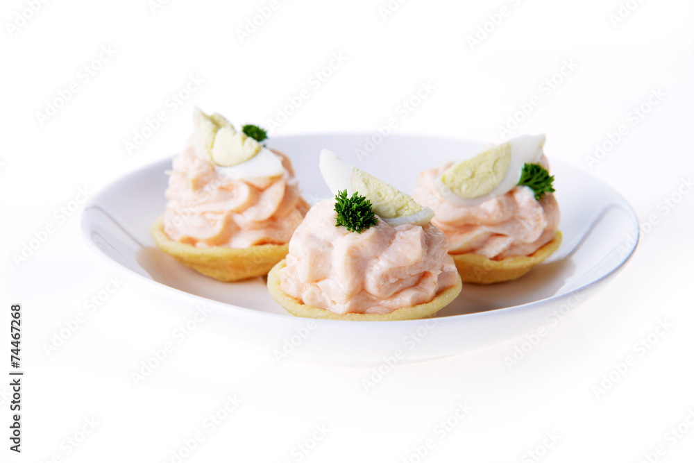 tartlet with cream tartlet with cream