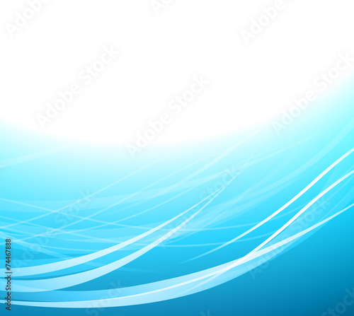 Blue background with light wave