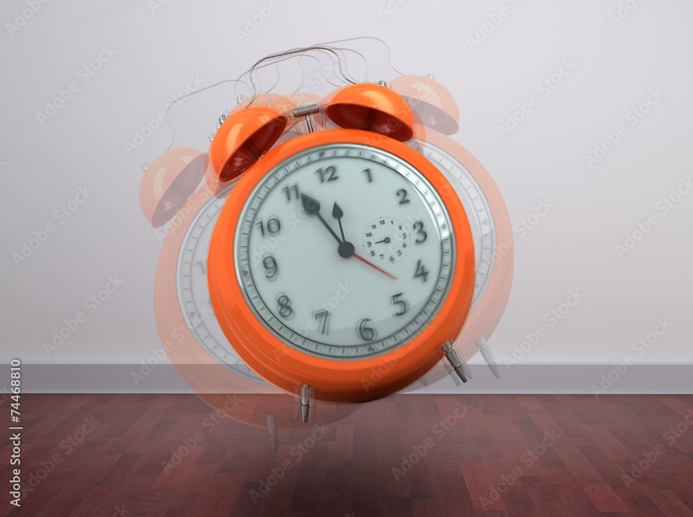 Naklejka premium Composite image of alarm clock counting down to twelve