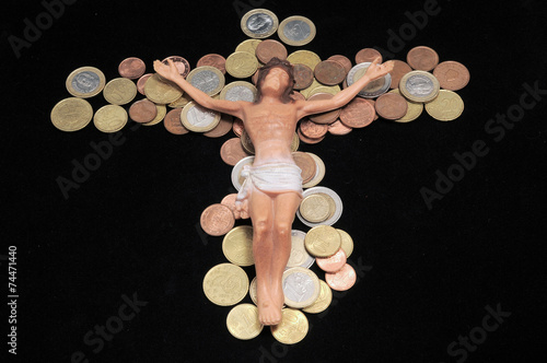 Valokuvatapetti Christ and Money