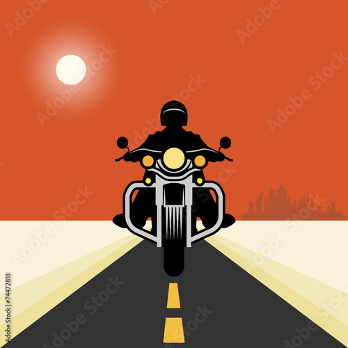 Vintage Motorcycle poster, vector