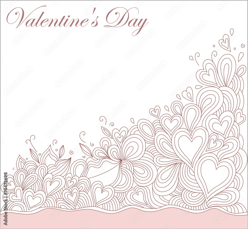 Vector background patterns, Valentine's Day