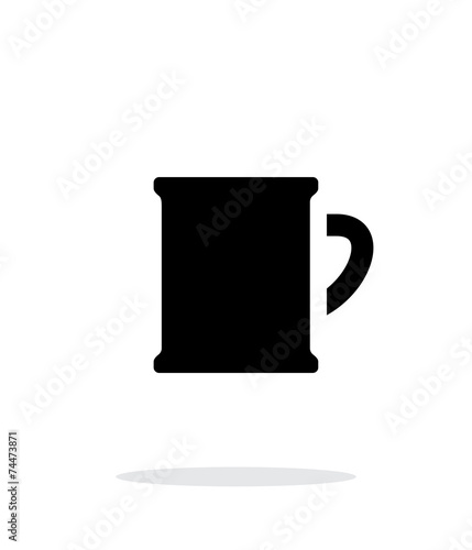 Beer mug simple icon on white background.