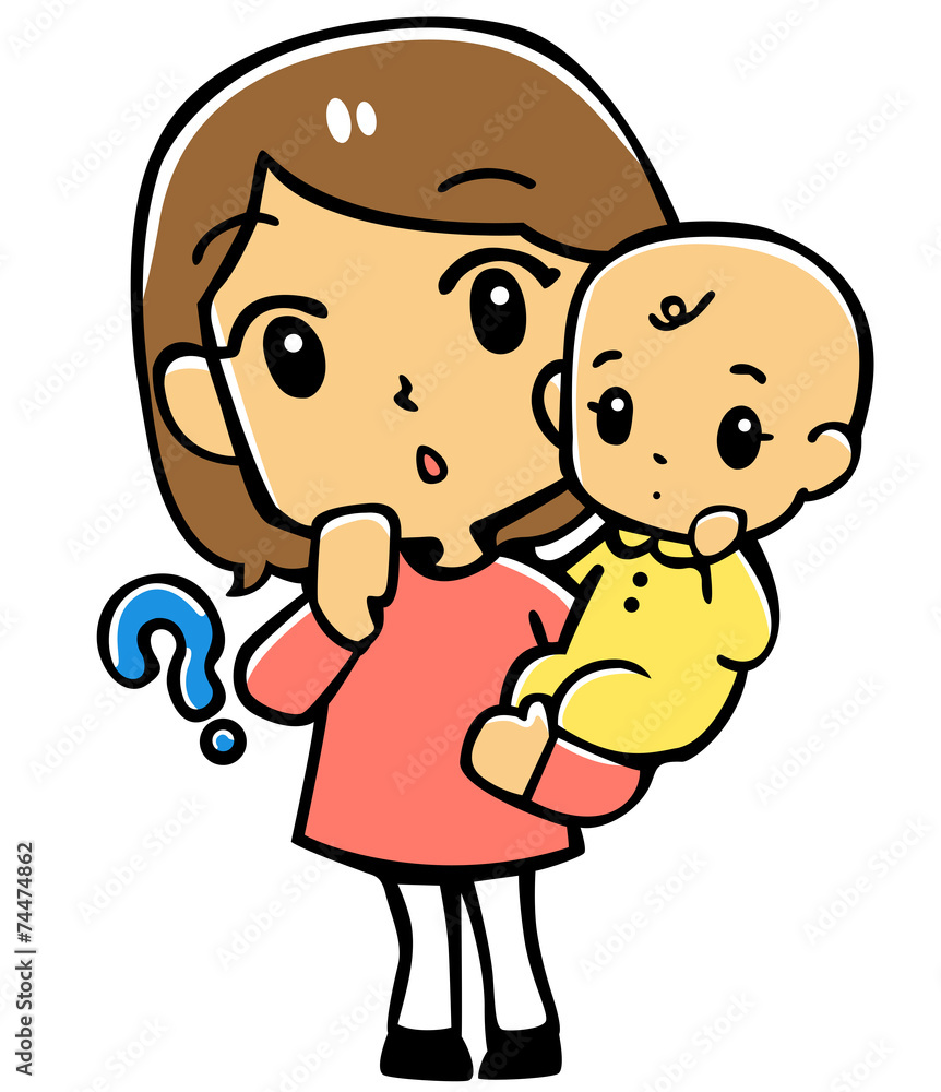 Obraz premium 赤ちゃんとママ