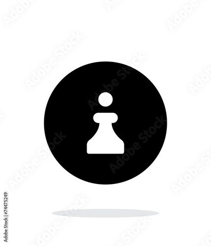 Chess Pawn simple icon on white background.