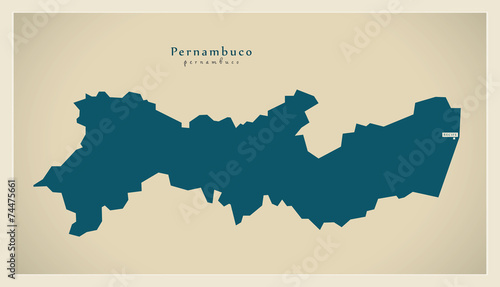 Modern Map - Pernambuco BR