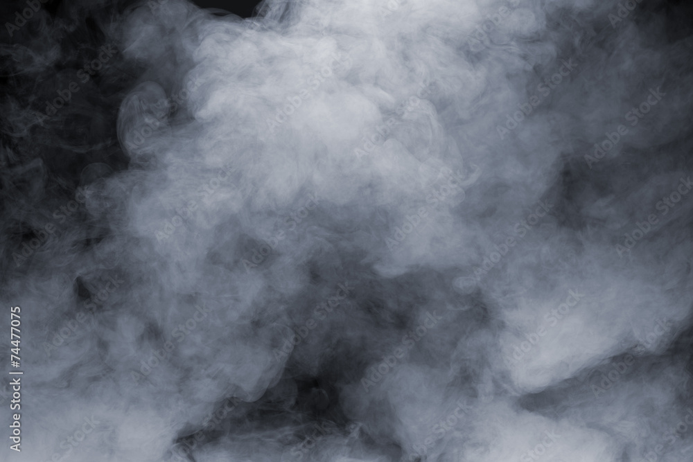 Smoke isolated on black background - obrazy, fototapety, plakaty 