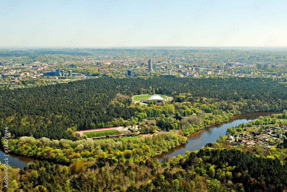 Vilnius city capital of Lithuania aerial view Vilnius city capital of Lithuania aerial view