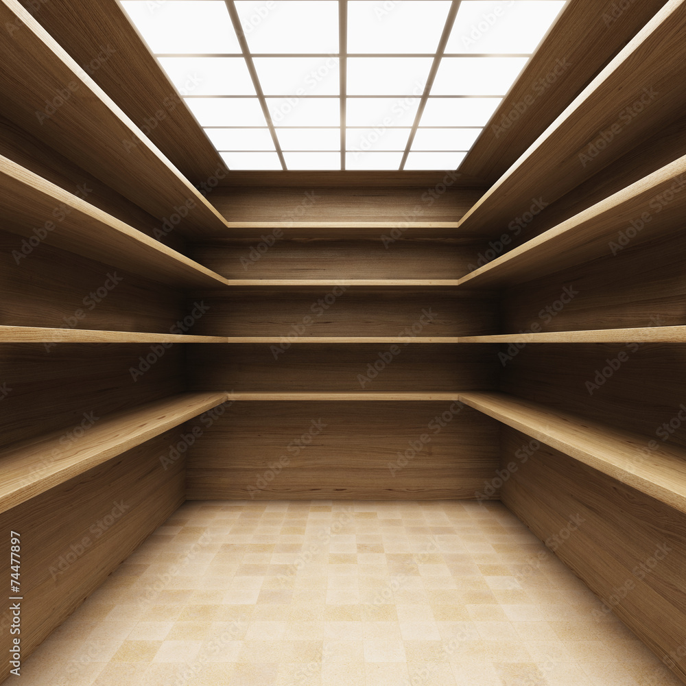 Fototapeta premium Store room with shelves