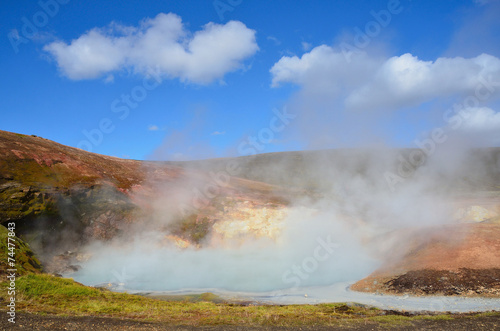 Исландия, Ландманналёйгар, геотермальные источники