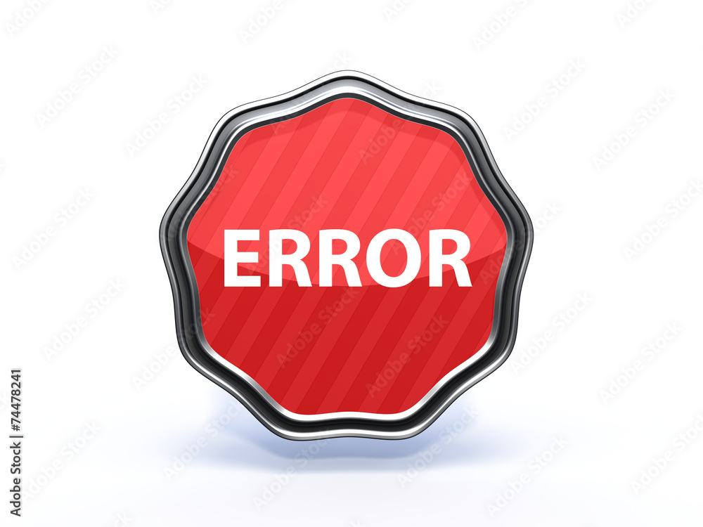 error star icon on white background error star icon on white background