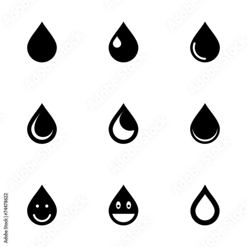 Vector drop icon set