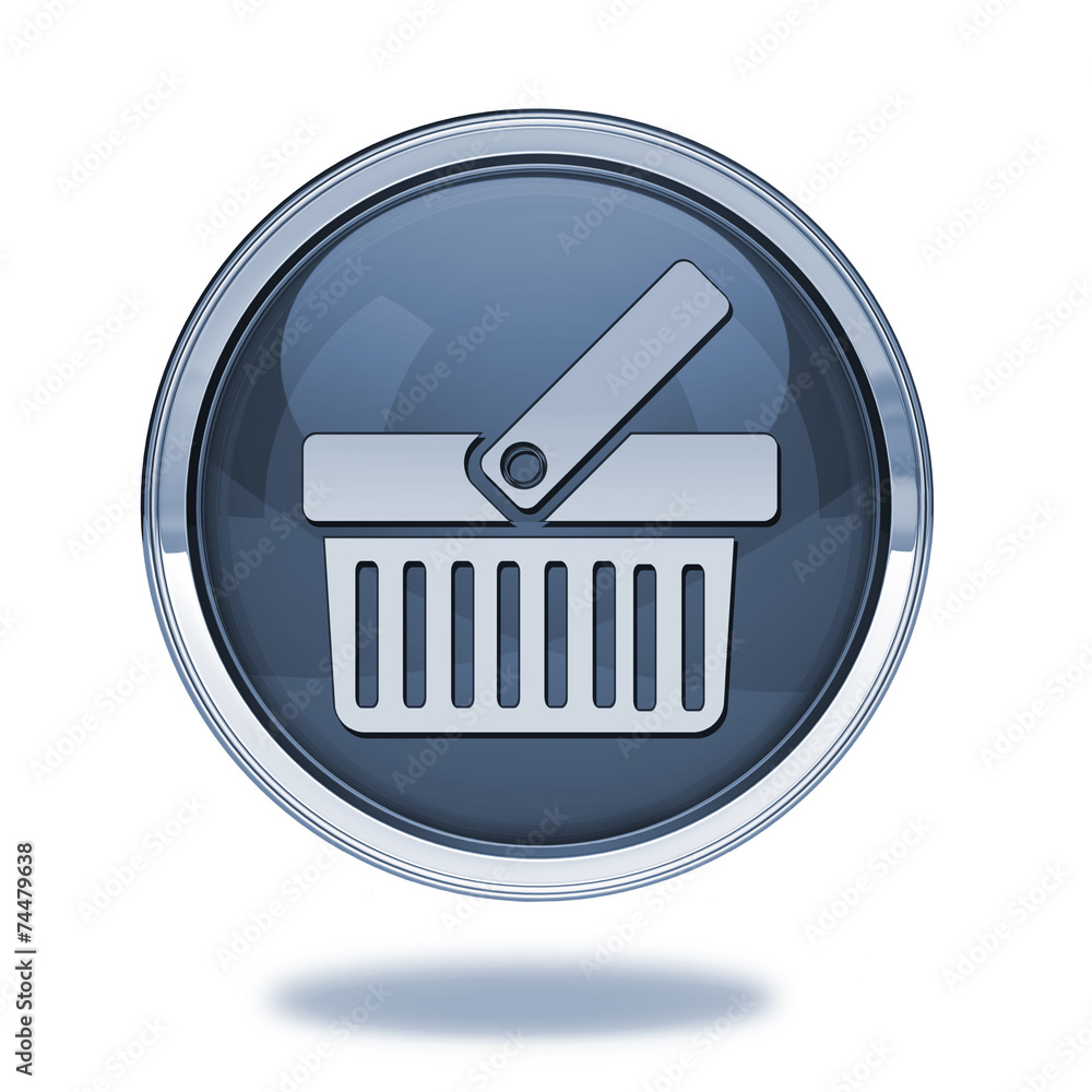 shopping cart pointer icon on white background