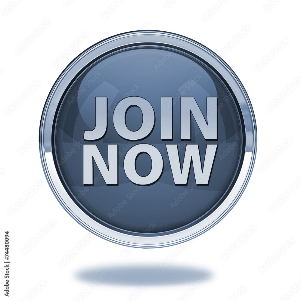 Join now pointer icon on white background Join now pointer icon on white background